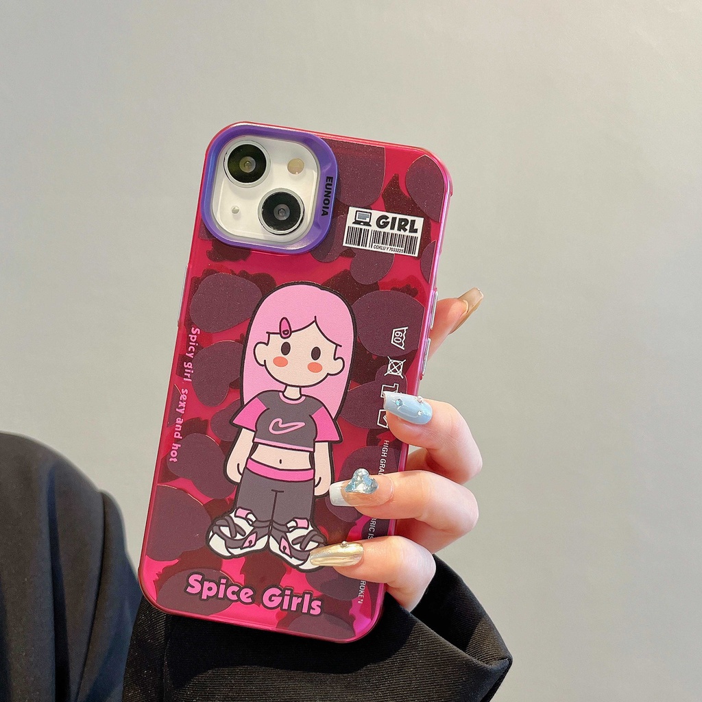 Ốp Điện Thoại Tpu Dẻo Trong Suốt Họa Tiết Hoạt Hình Màu Bạc Thời Trang Chống Sốc Cho iPhone 14 13 12 11 Pro Max