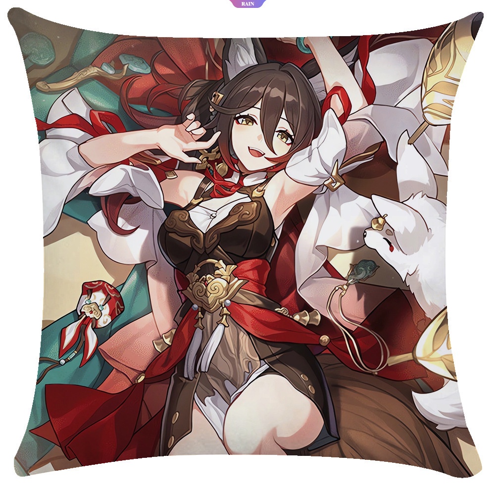 Vỏ Gối In Họa Tiết Hoạt Hình Anime Honkai: Star Rail Series March 7th Dan Heng Dễ Thương Trang Trí Phòng Khách