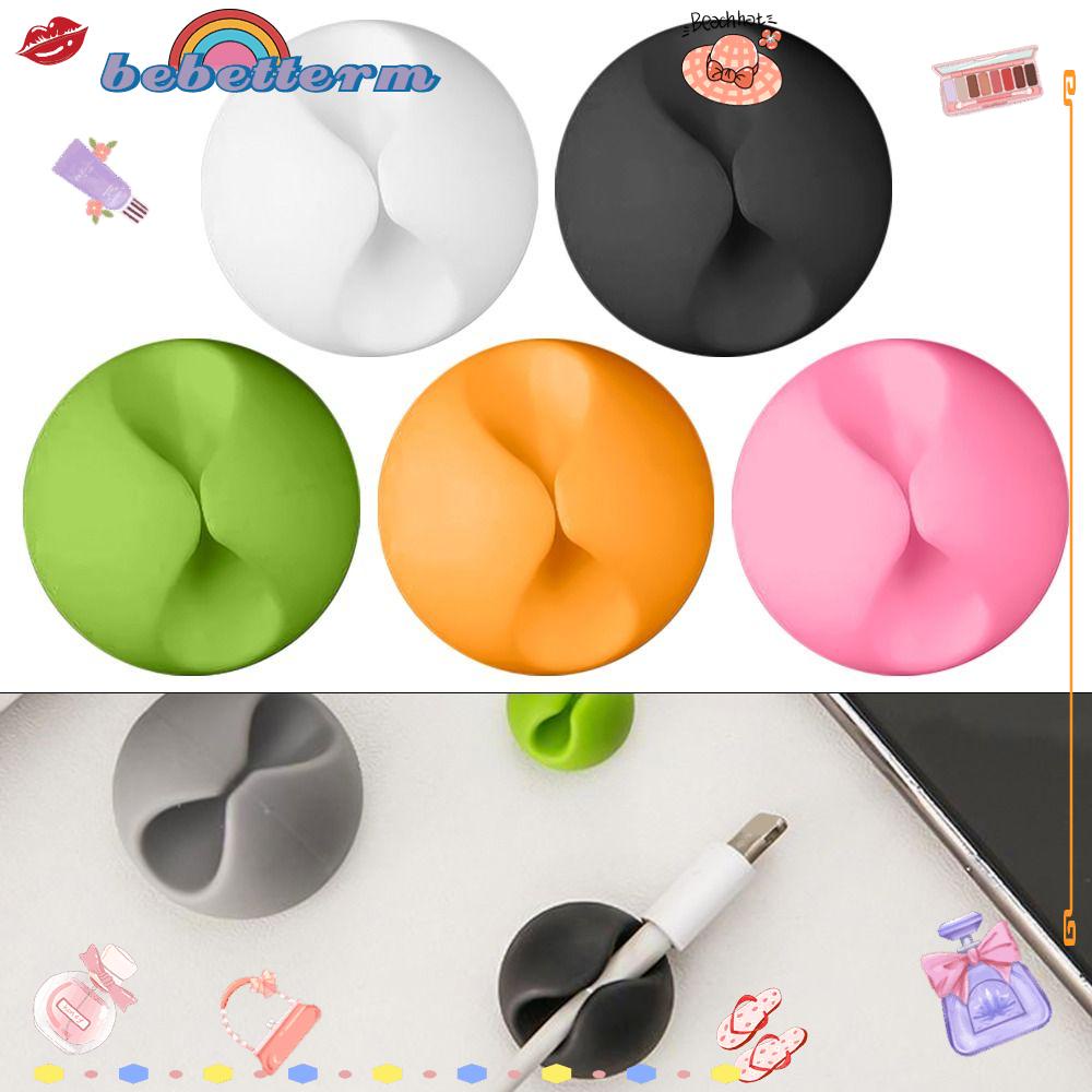 Bộ 8 Kẹp Giữ Dây Cáp Sạc Màu Sắc Tiện Dụng