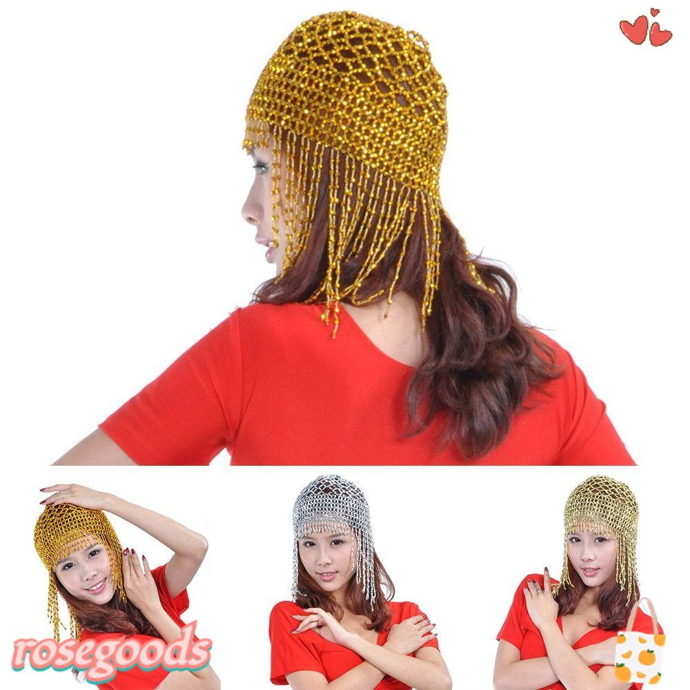 Mũ Múa Bụng Phối Tua Rua Thiết Kế Xinh Xắn Cho Nữ