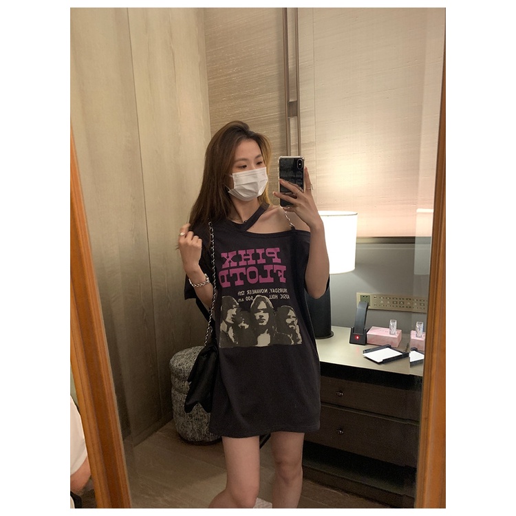 Áo Thun Tay Ngắn Hở Vai Thời Trang Dành Cho Nữ