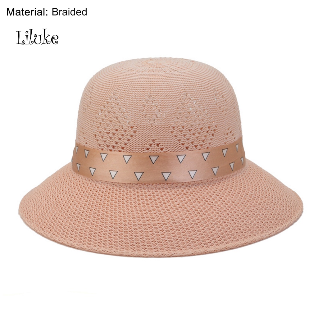 Lk Mũ Che Nắng Mùa Hè Vành Tròn Mềm Mại Thoải Mái Có Viền Lượn Sóng Trang Trí Lỗ Thông Hơi Trang Trí Cho Nữ
