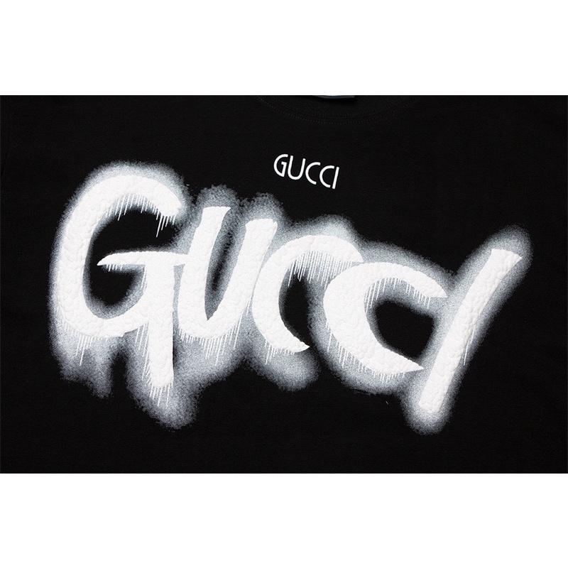 G8u &amp; - Áo Thun Tay Ngắn In logo Chữ Bằng Xốp Phong Cách unisex Đơn Giản Và Đa Ứng Dụng