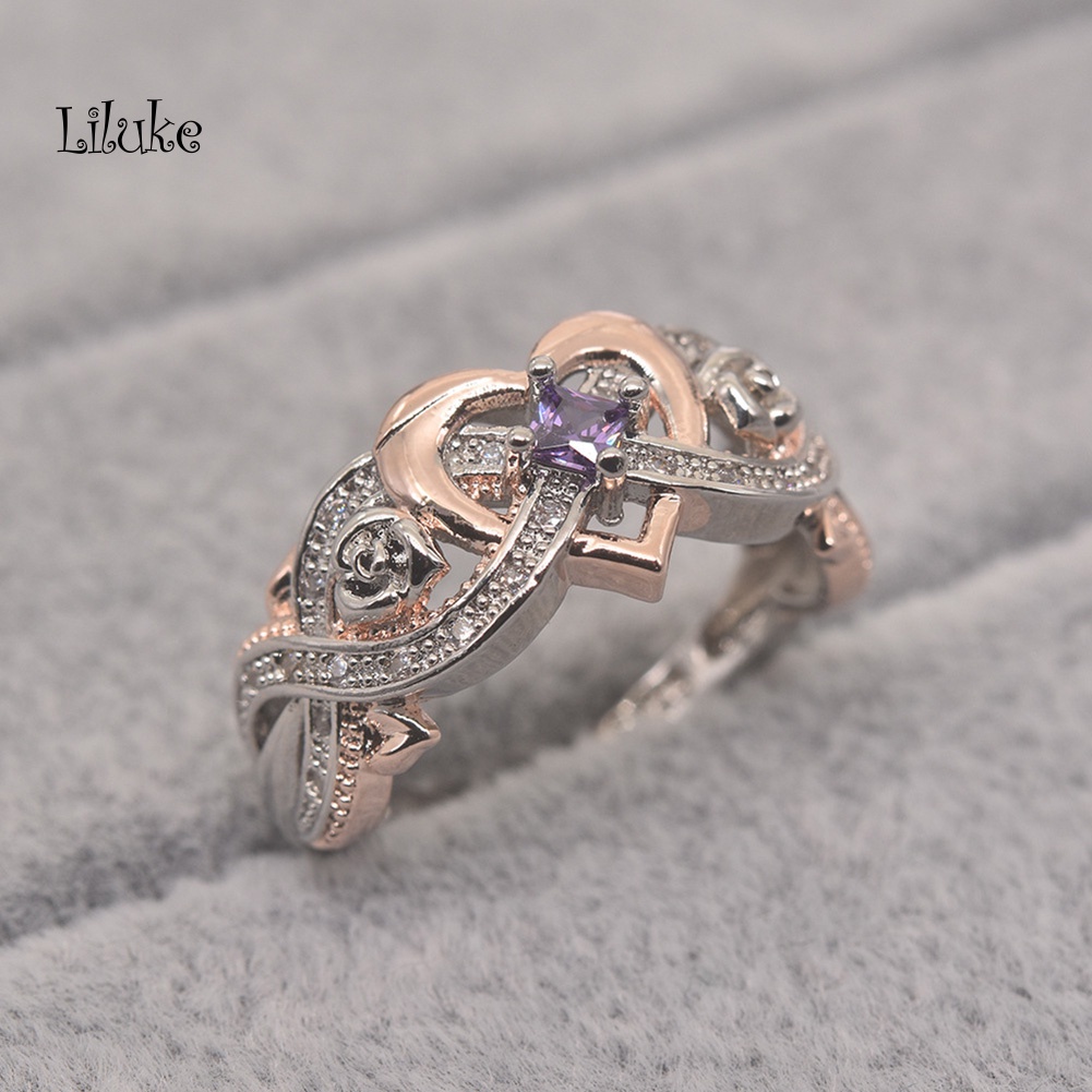 Nhẫn Đính Đá Họa Tiết Hoa Thời Trang Sang Trọng Cho Nữ