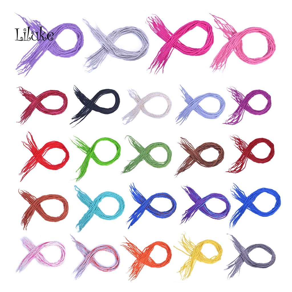 1 Túi Sợi Len 22 Inches Mềm Mại Gọn Nhẹ Nhiều Màu Tự Làm Tóc Phong Cách Hip hop