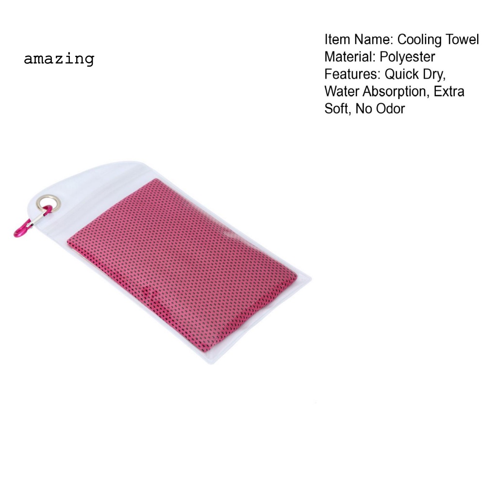 1 Bộ Khăn Làm Mát Siêu Thấm Hút Nhanh Khô Tiện Dụng Cho Mùa Hè