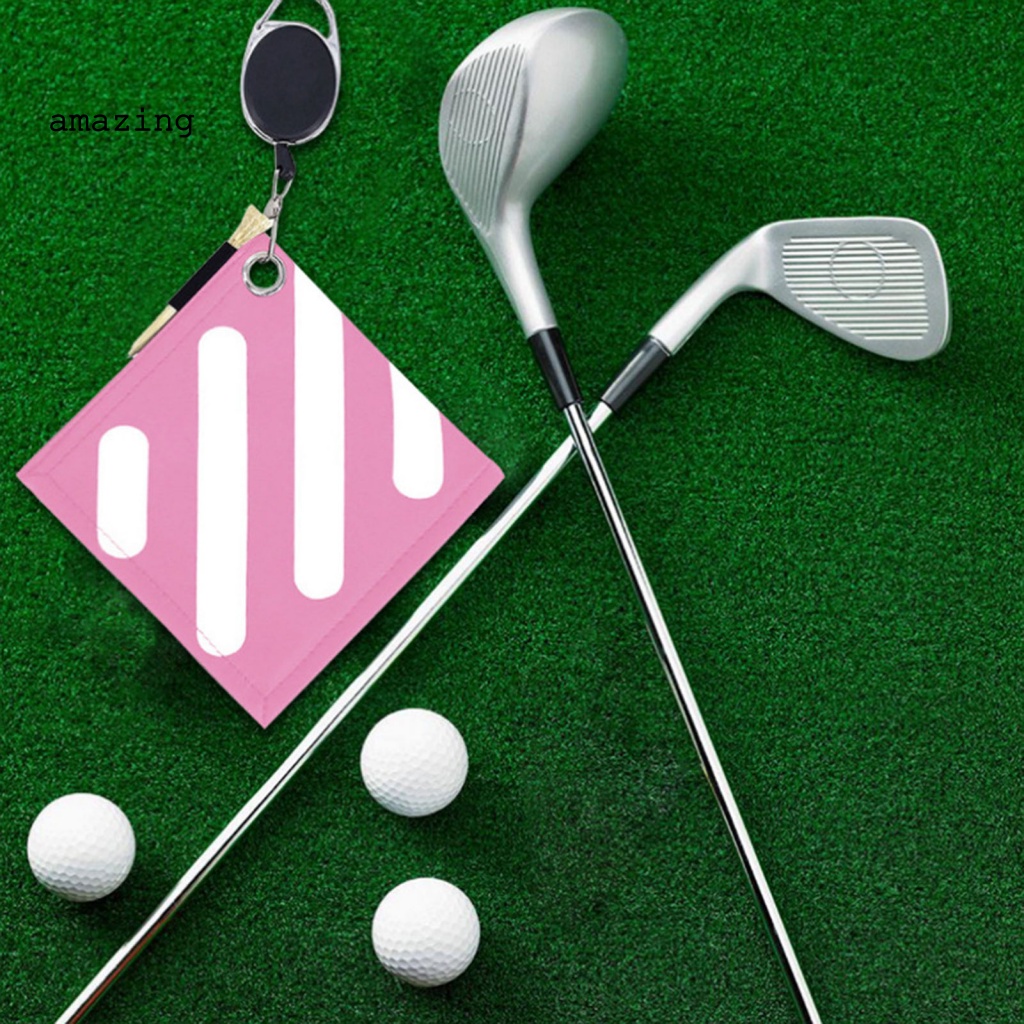 Khăn Lau Đầu Gậy Đánh Golf Hình Vuông Siêu Mềm Thấm Hút Tốt Kèm Móc Treo Tiện Dụng