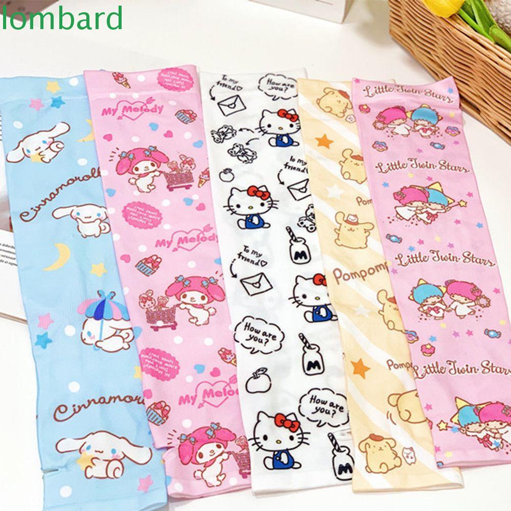 Găng Tay Chống Nắng Bằng Lụa Lạnh Mềm Mại In Họa Tiết Hoạt Hình Kuromi Cho Nữ