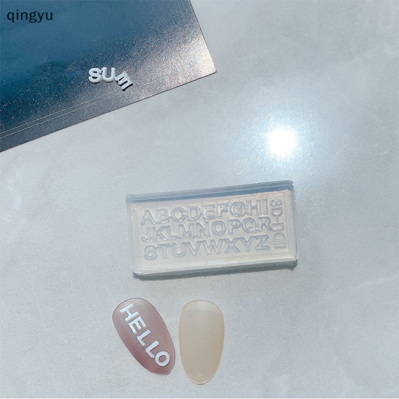 1 Khuôn Trang Trí Móng Tay Bằng Silicone Hình Chữ Cái 3D DIY