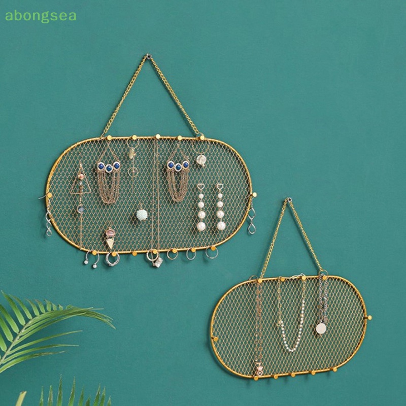 Abongsea Giá Sắt Treo Bông Tai Trang Sức Gắn Tường Phong Cách Bắc Âu Sang Trọng