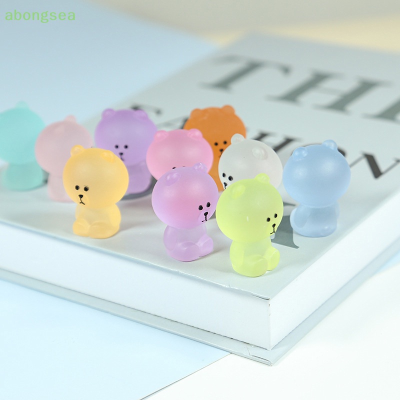Mô Hình Gấu Hoạt Hình Mini 3.4cm Bằng Nhựa Resin Nhiều Màu Trang Trí Sổ Tay DIY