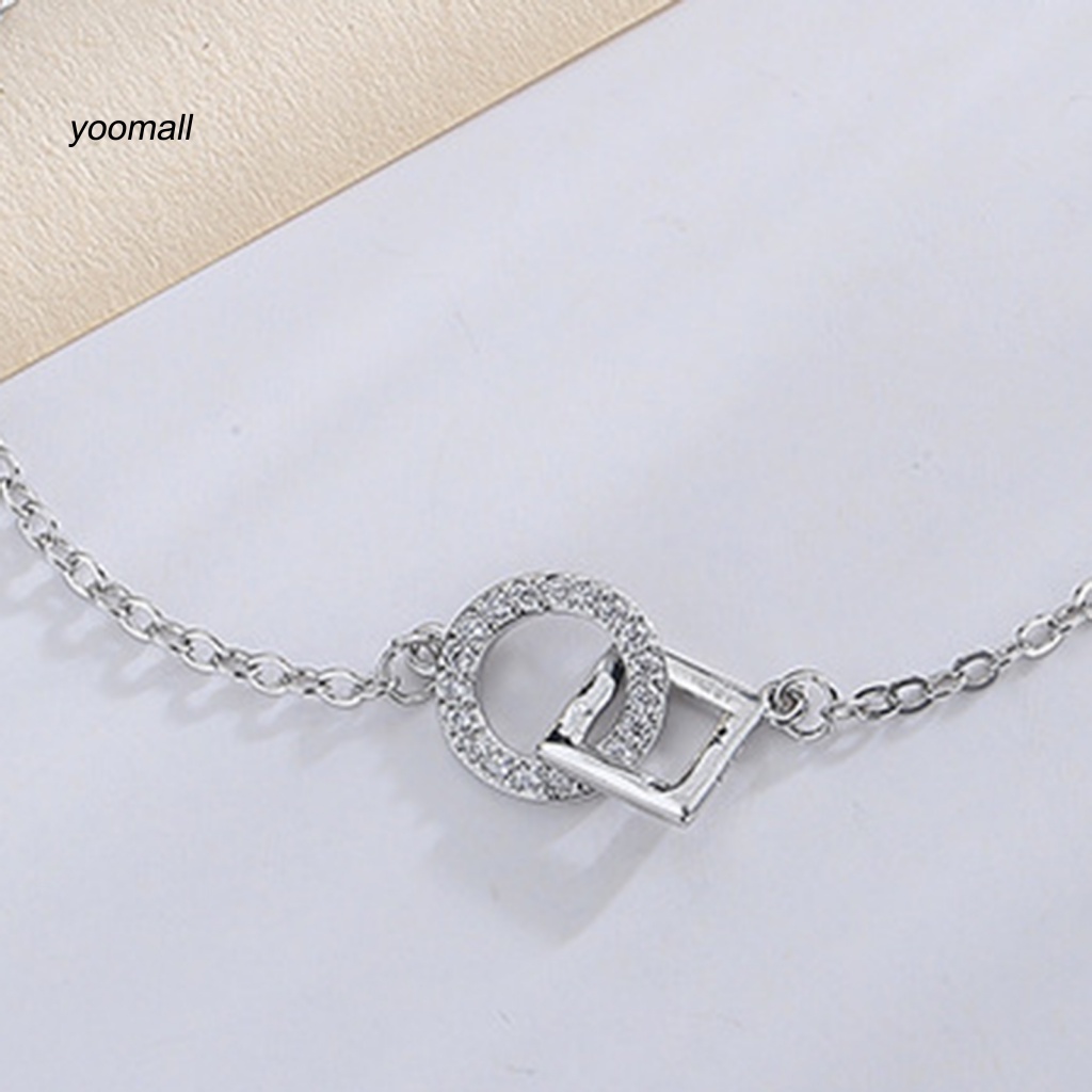 Vòng Đeo Tay Đính Đá Lấp Lánh Có Thể Điều Chỉnh Dành Cho Nữ