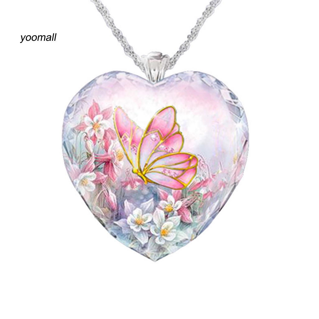 Vòng cổ Hợp Kim Mặt Hình Trái Tim / Bướm Tinh Tế Thời Trang Cho Nữ