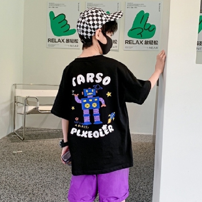 Áo Thun Mùa Hè Tay Ngắn Phong Cách Thời Trang Mới 2023 Dành Cho Bé Trai