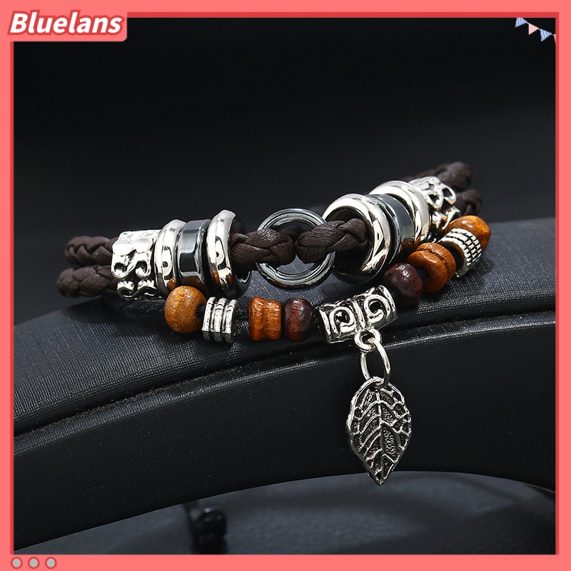 Vòng Đeo Tay Da Nhiều Lớp Thời Trang Cá Tính Cho Nam