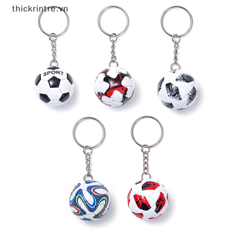 Móc Khóa Da PU Hình Quả Bóng Đá Thời Trang