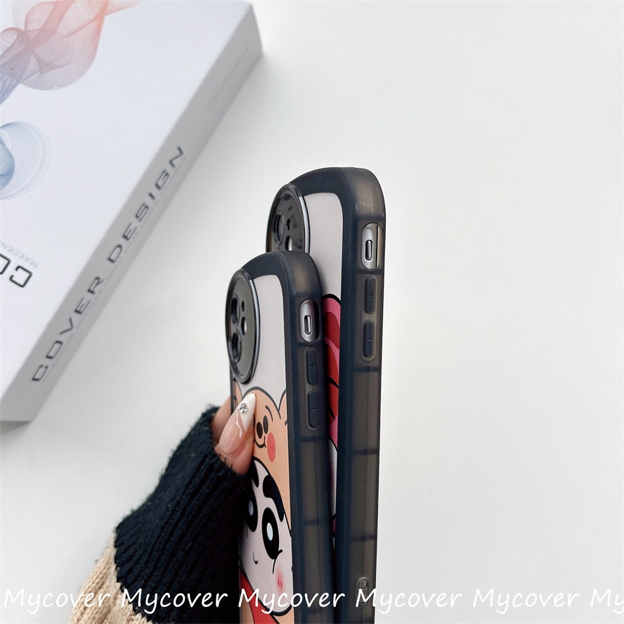 Ốp Điện Thoại Silicon Mềm Họa Tiết Cậu Bé Bút Chì Cho iPhone 11 13 12 14 Pro Max X XR Xs Max 6 7 8 Plus