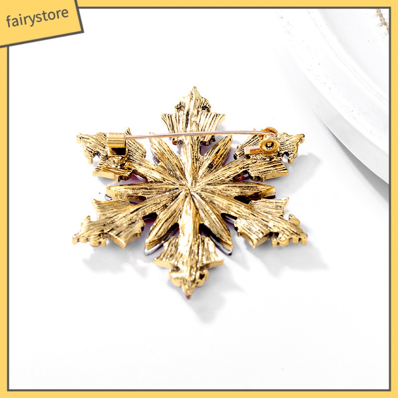 Ghim Cài Áo Hình Bông Tuyết Giáng Sinh