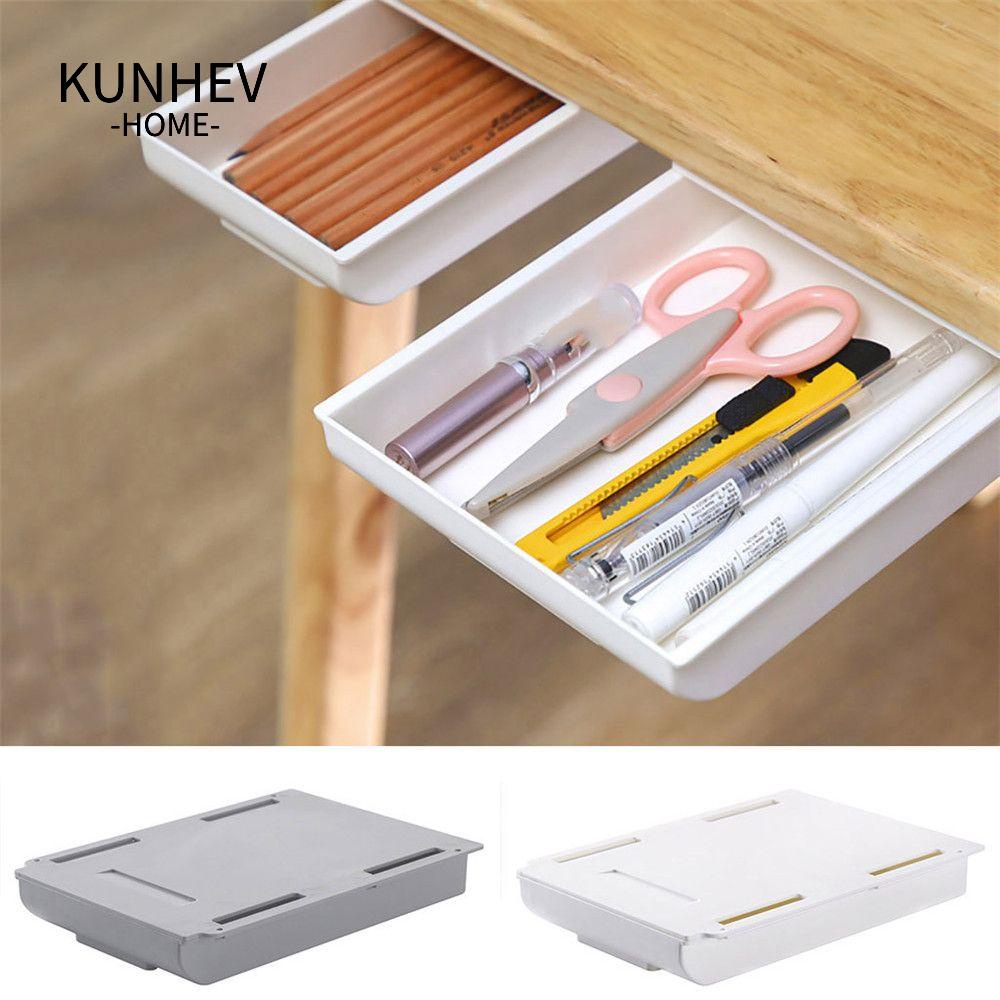 KUNHEV Hộp Đựng Bút Dạng Ngăn Kéo Tự Dính Sắp Xếp Gọn Gàng Cho Văn Phòng