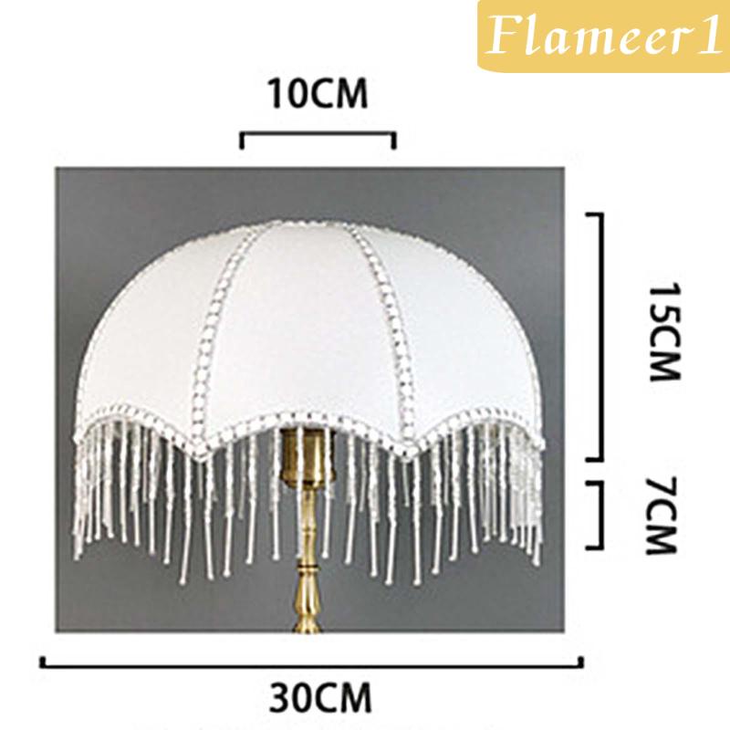 [Flameameer1] Ốp Chụp Đèn Bàn Hình Vòm Thay Thế Có Tua Rua Thanh Lịch Cho Đèn Ngủ