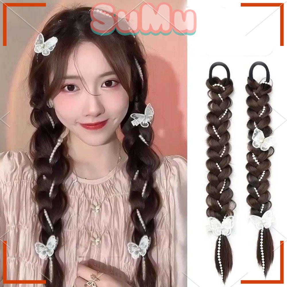 Dây Buộc Tóc Kiểu Tóc Giả Thắt Bím Co Giãn Cho Nữ