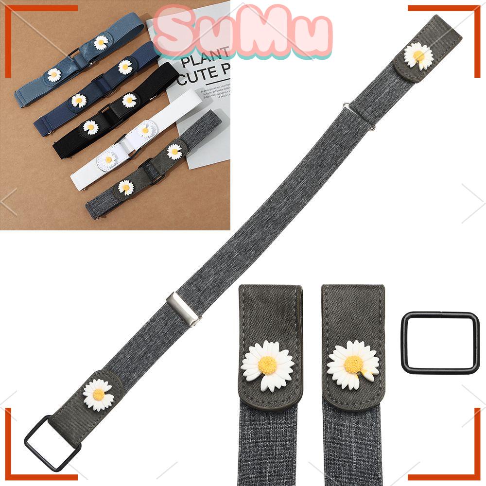 Thắt Lưng Co Giãn Họa Tiết Hoa Cúc Xinh Xắn Cho Nam Nữ