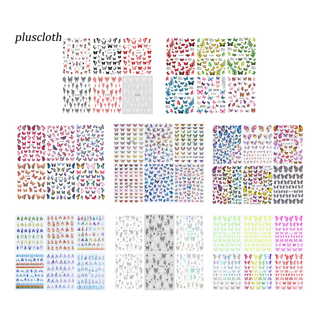 1 Bộ Miếng Dán Trang Trí Móng Tay Nghệ Thuật Nhiều Màu