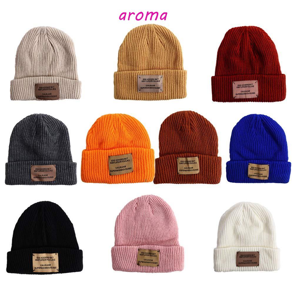 Mũ Dệt Kim Màu Trơn In Chữ Đơn Giản Phong Cách Hip Hop Hàn Quốc Thời Trang Mùa Đông Cho Nam Giới