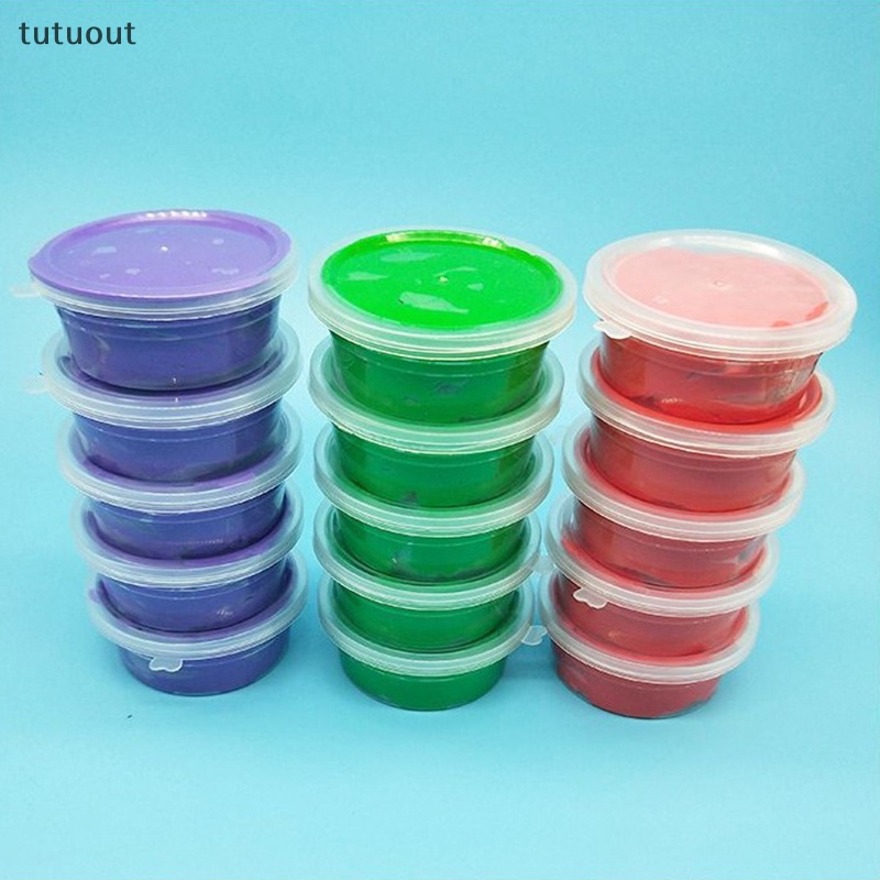 Bộ 10 Hộp Đựng Đất Sét Dẻo 60ml Có Nắp Đậy Tiện Dụng