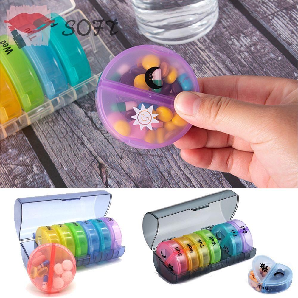 Hộp Đựng Thuốc 14 Ngăn Nắp Lật Chăm Sóc Sức Khỏe