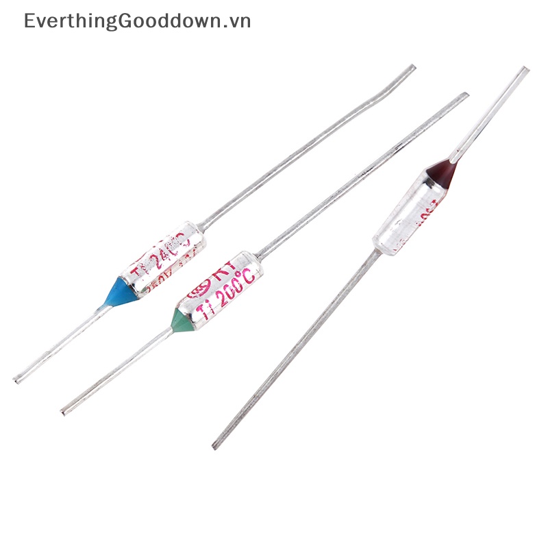 Everthingooddown 10 Cái 95°C / 133°C / 145°C / 157°C / 172°C / 184°Phụ Kiện C / 192 Chất Lượng Cao°Phụ Kiện C / 200 Chuyên Dụng Chất Lượng°C / 216°C / 240°Cầu Chì Nhiệt Chữ C Chuyên Dụng Chất Lượng