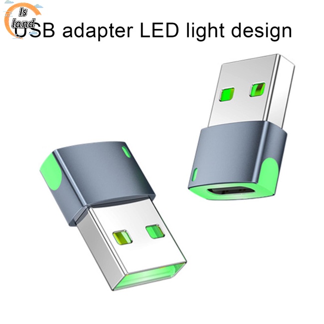 Đầu Chuyển Đổi Usb 2.0 Sang Type-C Có Đèn Led 480mbps Chất Lượng Cao