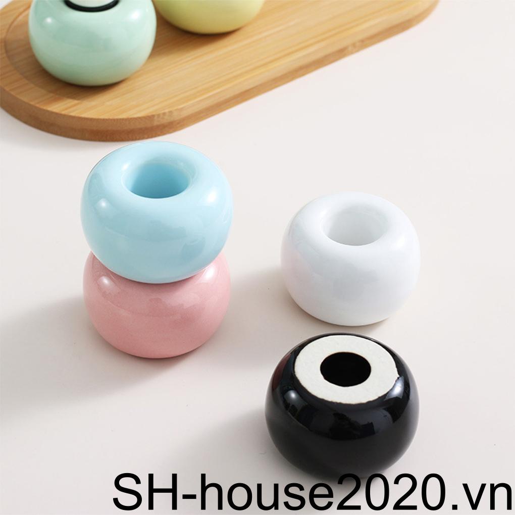 Giá Đỡ Bàn Chải Đánh Răng Bằng Sứ Hình Tròn Mini Đa Năng Tiện Dụng Ốp