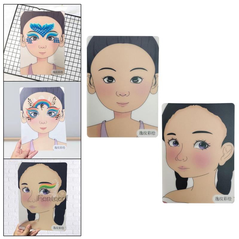 [Fenteer1] Khuôn Tập Vẽ Trang Điểm Tiện Lợi Dành Cho Trẻ Em