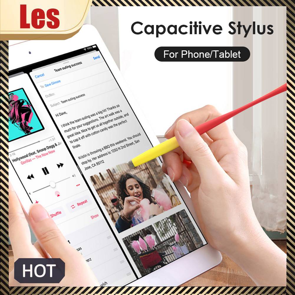 Bút Cảm Ứng Stylus Gắn Màn Hình Màu Gradient Với Đầu Sợi