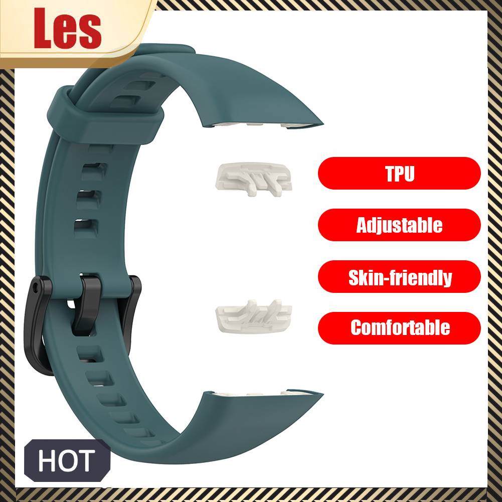 Dây Đeo Thay Thế Chất Liệu Silicon Màu Trơn Cho HUAWEI Band 6 HONOR Band 6