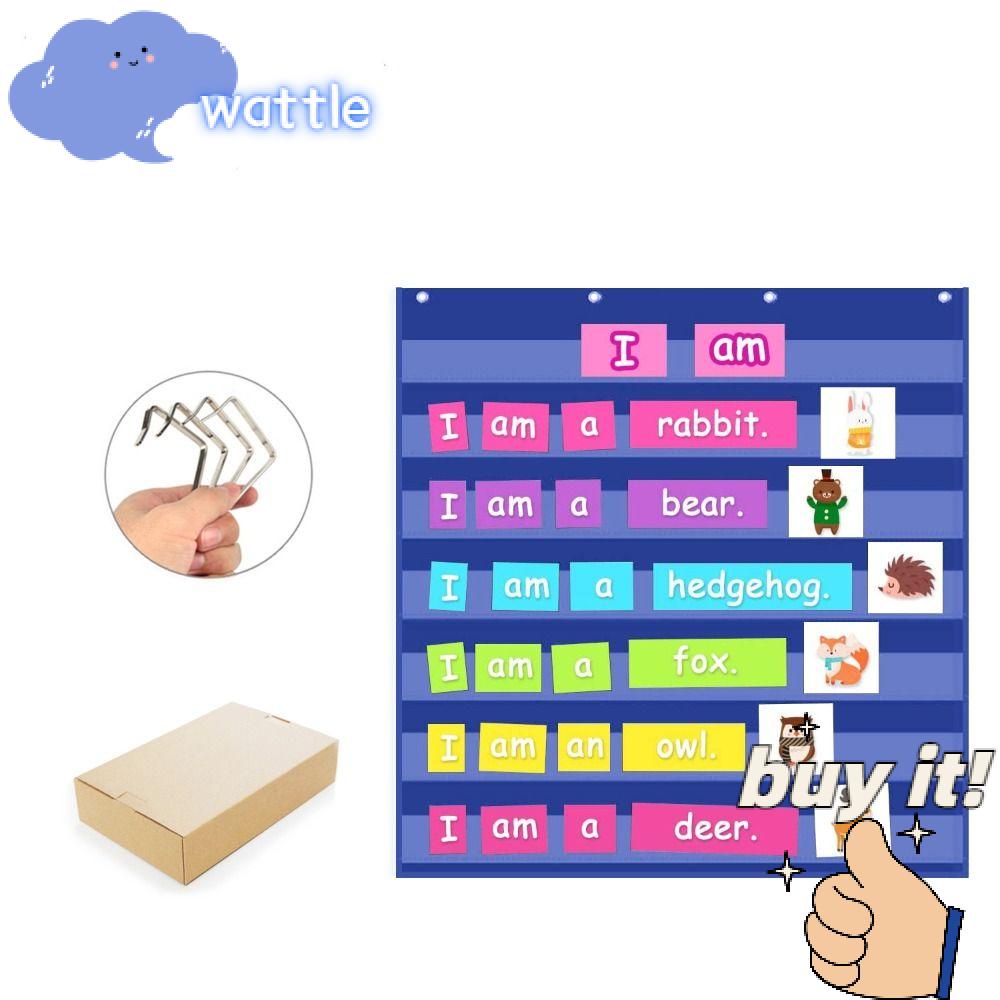 WATTLE Bảng Đồ Chơi Giáo Viên Lessons Màu Xanh Dương Trong Suốt Bỏ Túi Tiện Dụng Cho Gia Đình