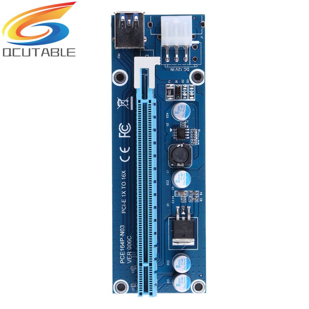 Card Mở Rộng Pcie 1x Sang 16X Kèm Cáp SATA Và USB 3.0 6Pin
