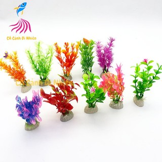 Mô hình cây rong nhựa trang trí hồ cá cảnh size 12CM