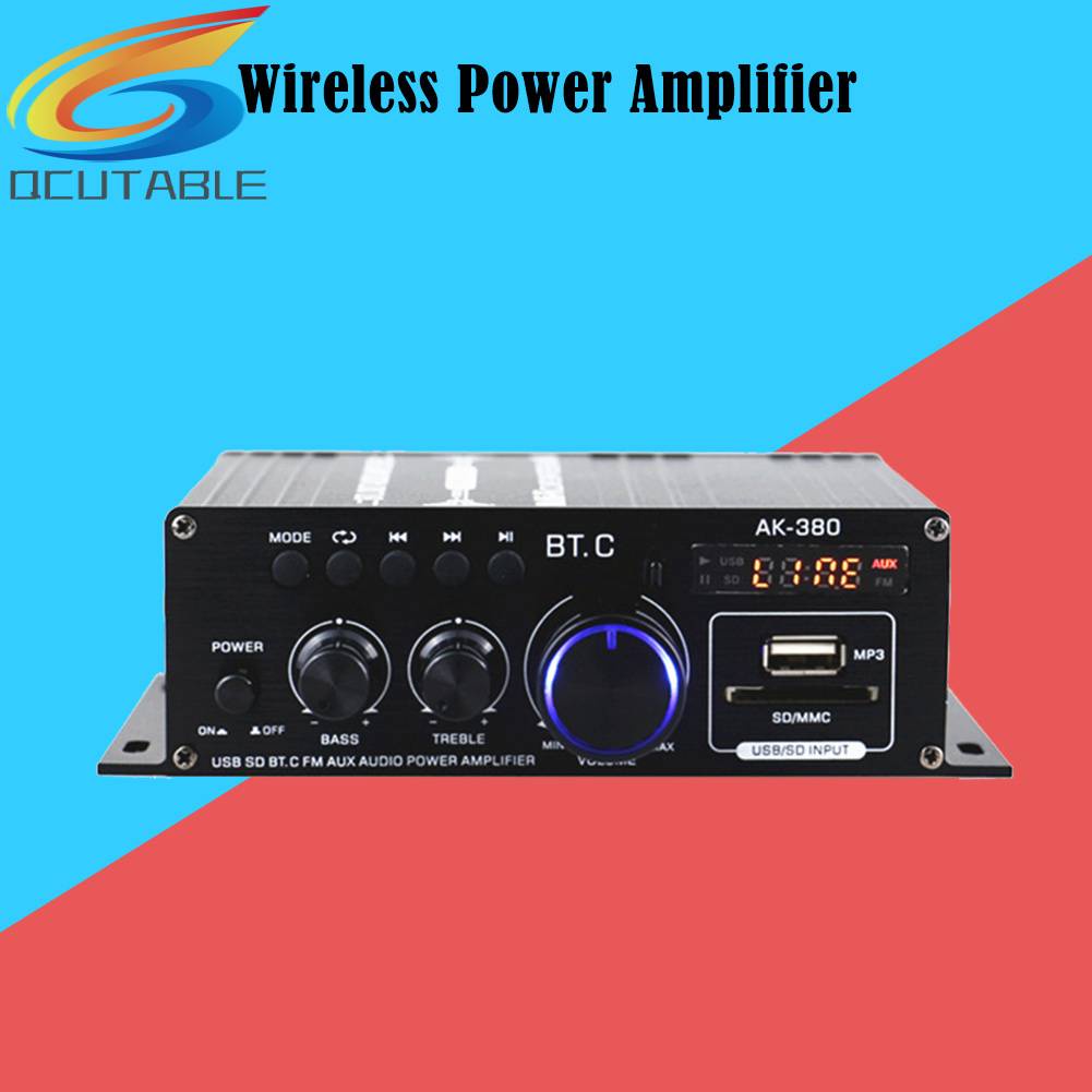 Bộ Khuếch Đại Âm Thanh Bluetooth AK380 12V 2 Kênh HIFI Chuyên Dụng Cho Gia Đình