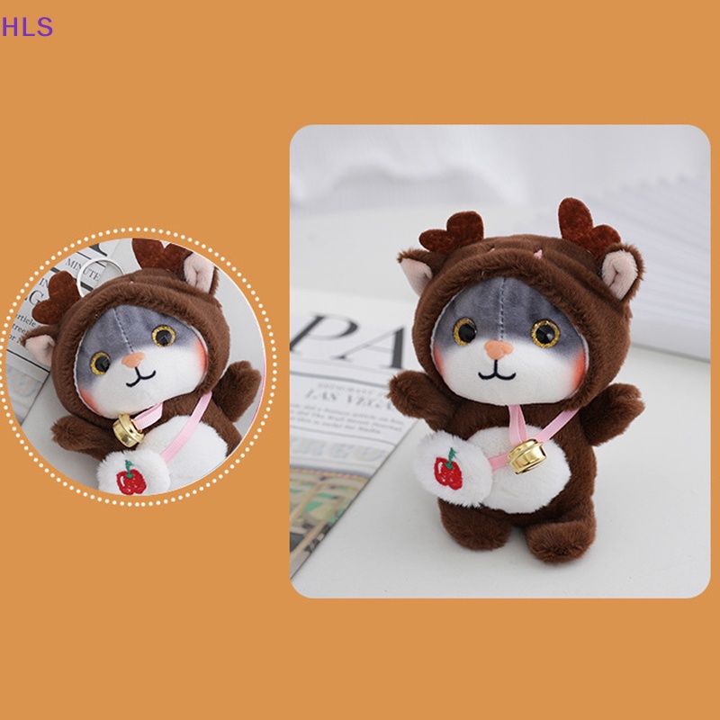 Mèo Nhồi Bông 15cm Mềm Mại Dễ Thương Có Chuông