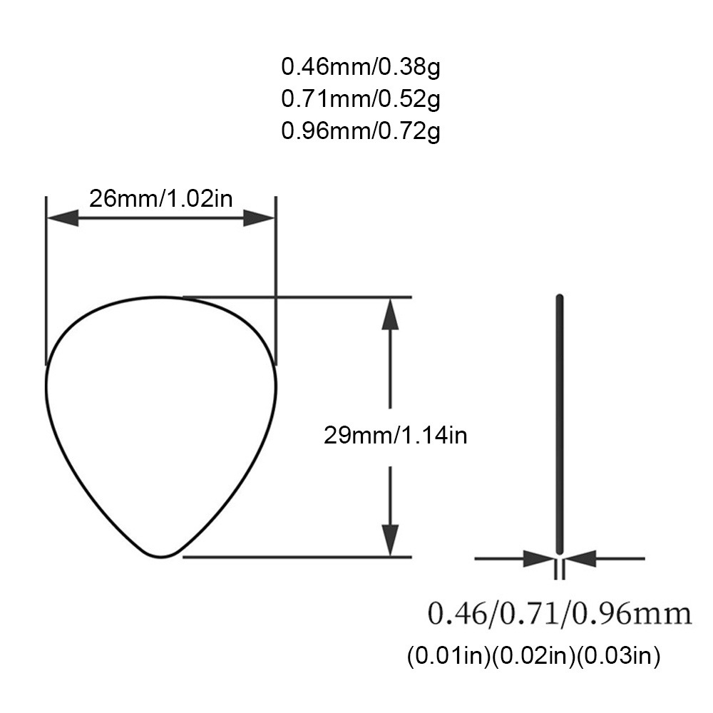 Bộ 3 Miếng Gảy Đàn Guitar 0.46mm 0.71mm 0.96mm Starry Sky