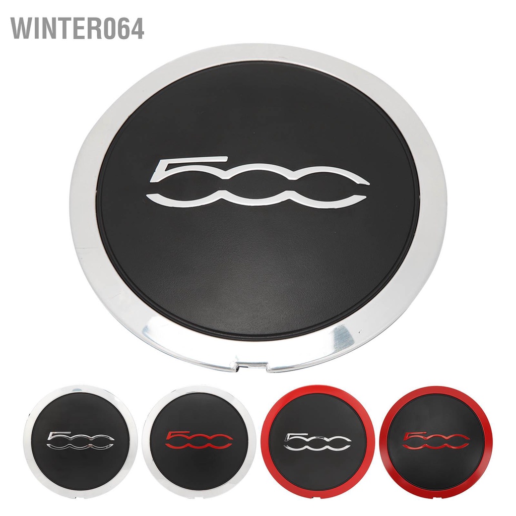Winter064 Nắp Hup Bánh Xe Trung Tâm Có Viền Mạ Chrome 68078419AC Chịu Nhiệt Thay Thế Cho FIAT 500