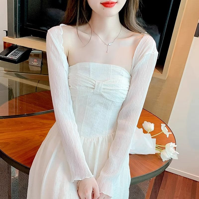 Áo Khoác cardigan Vải chiffon Mỏng Hai Màu Sắc Thời Trang Mùa Hè Cho Nữ