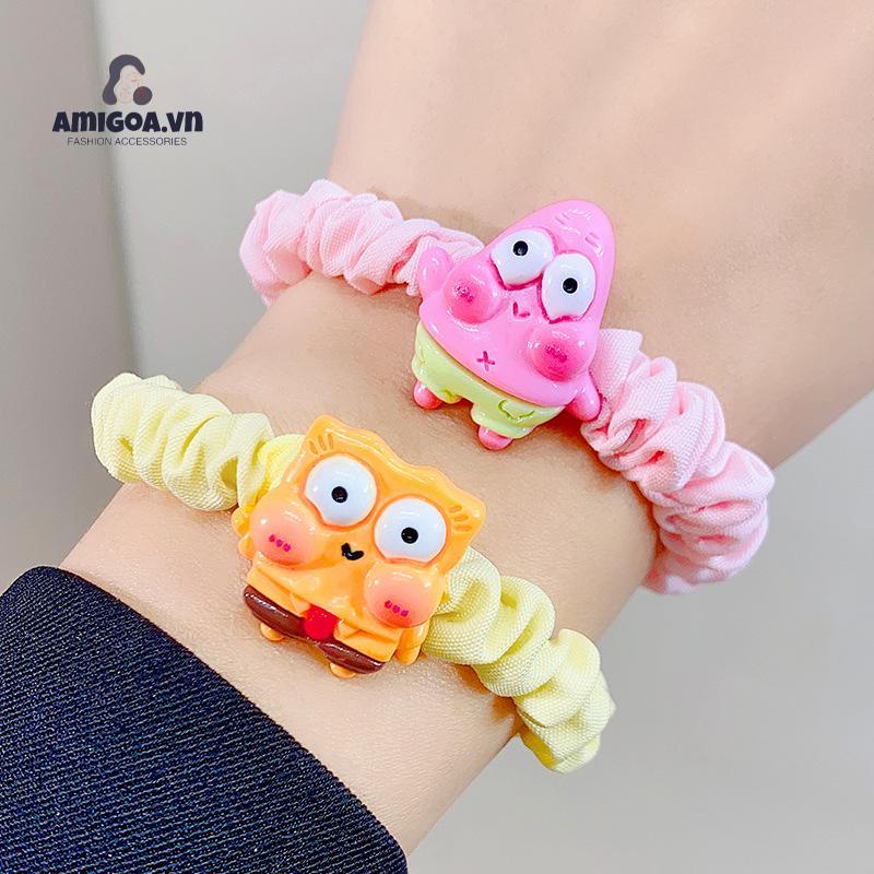 ✨✨Dây Buộc Tóc Cao Su Co Giãn Họa Tiết Hoạt Hình Dễ Thương Cho Bé