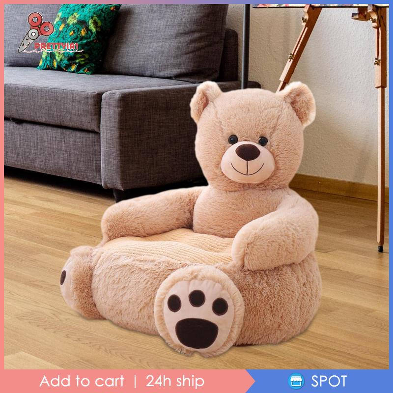 [Prettyia1] Ghế Sofa Nhỏ Bằng Vải Lông Hoạt Hình Đa Chức Năng Dành Cho Trẻ Em Tại Nhà