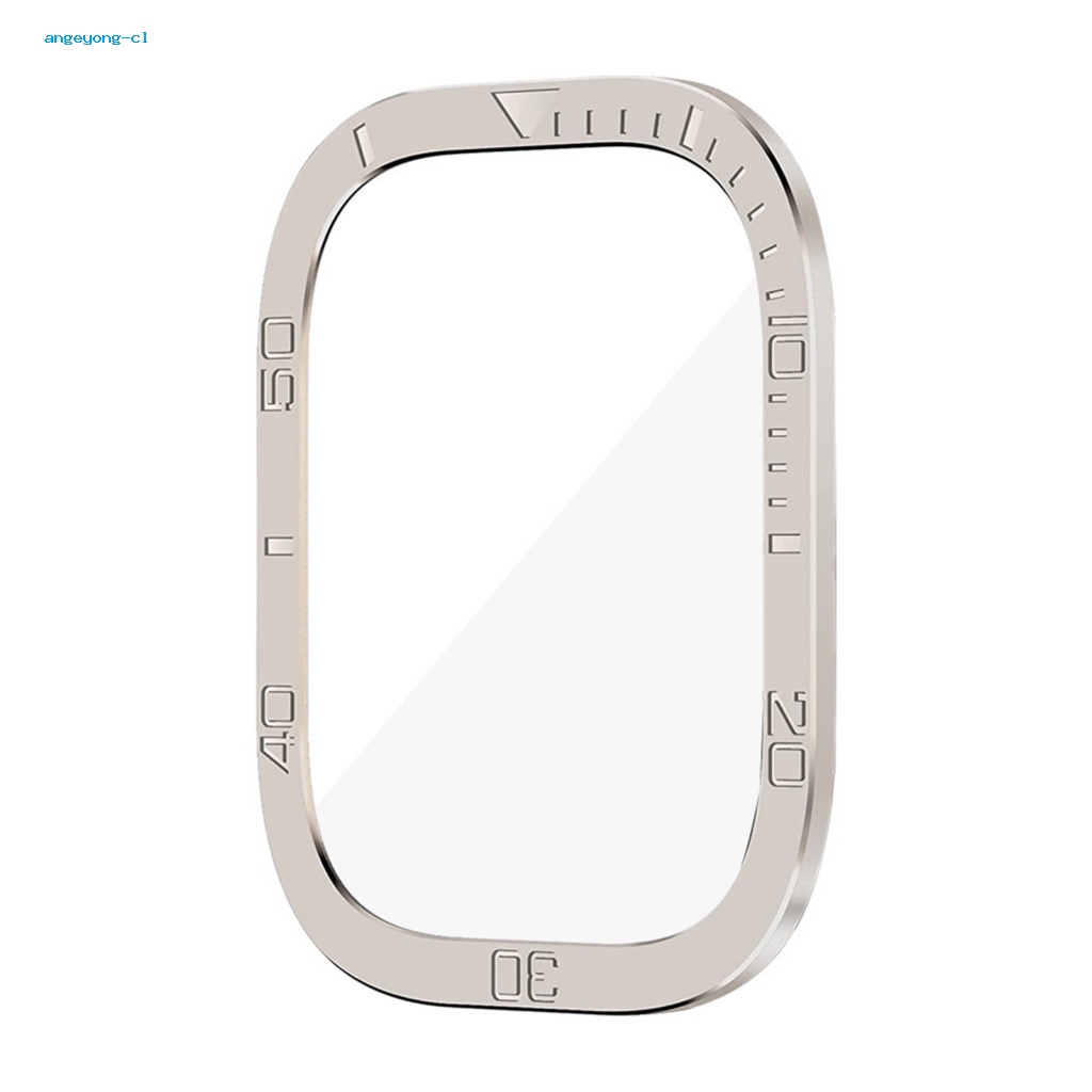 Kính Cường Lực Trong Suốt Viền Kim Loại Chống Trầy Cho Iwatch 8