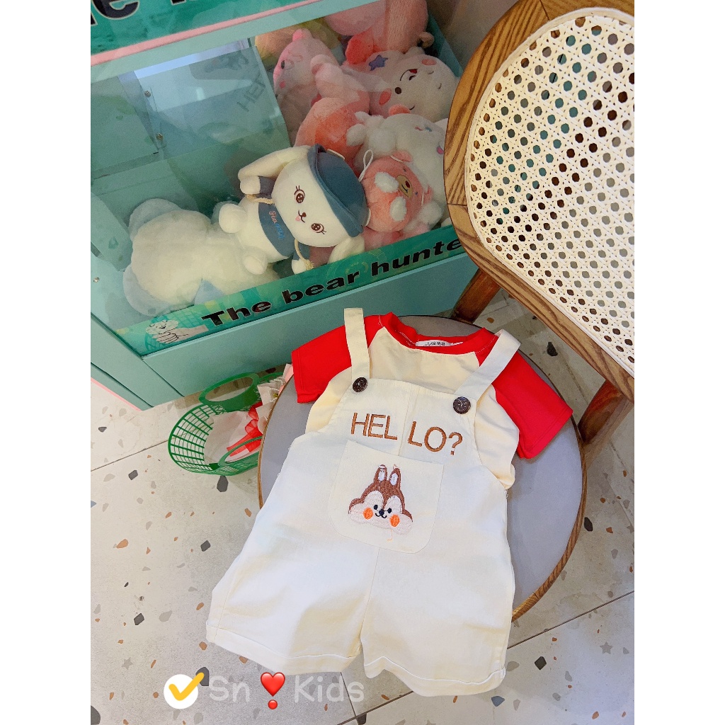 Set bộ yếm 2 chi tiết cho bé yêu