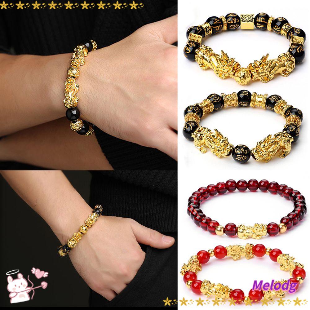 MELODG Vòng Tay Hạt Đen May Mắn