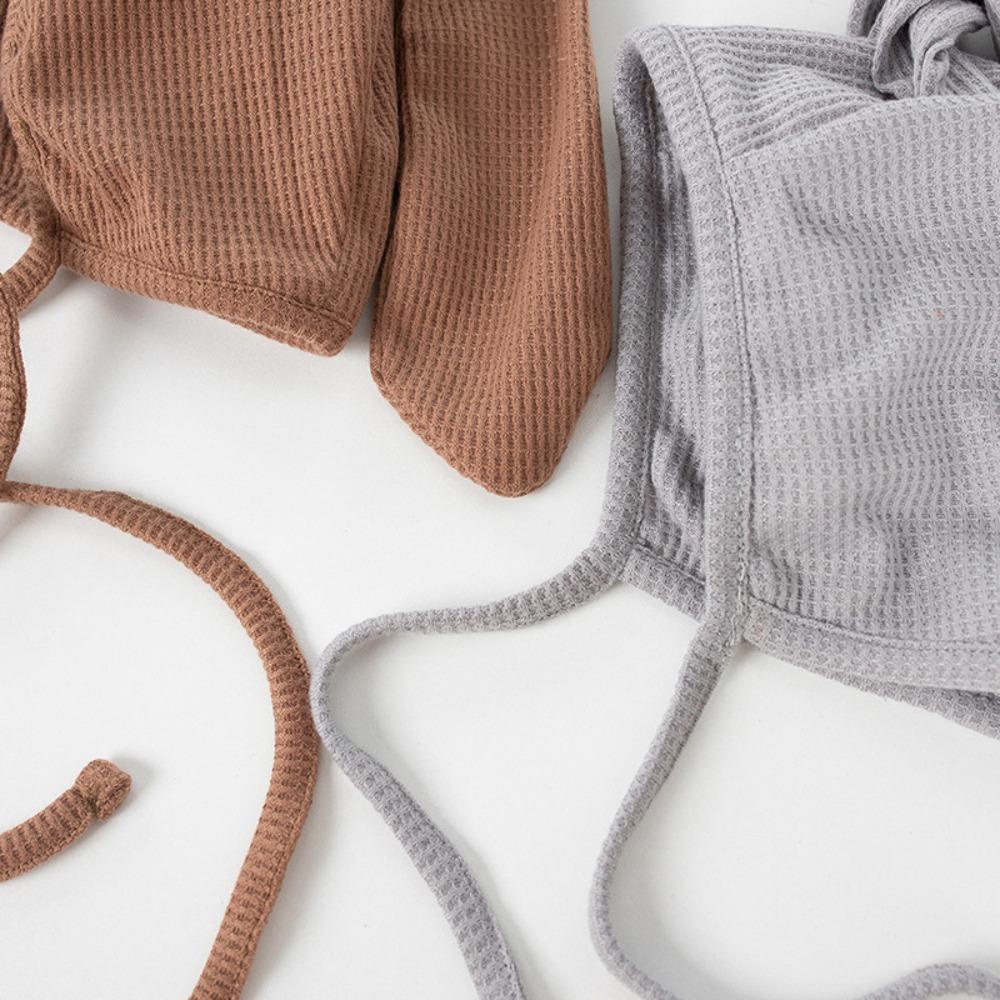 Mũ Trùm Đầu Tai Thỏ Chất Liệu Cotton Giữ Ấm Cho Bé 0-2 Tuổi